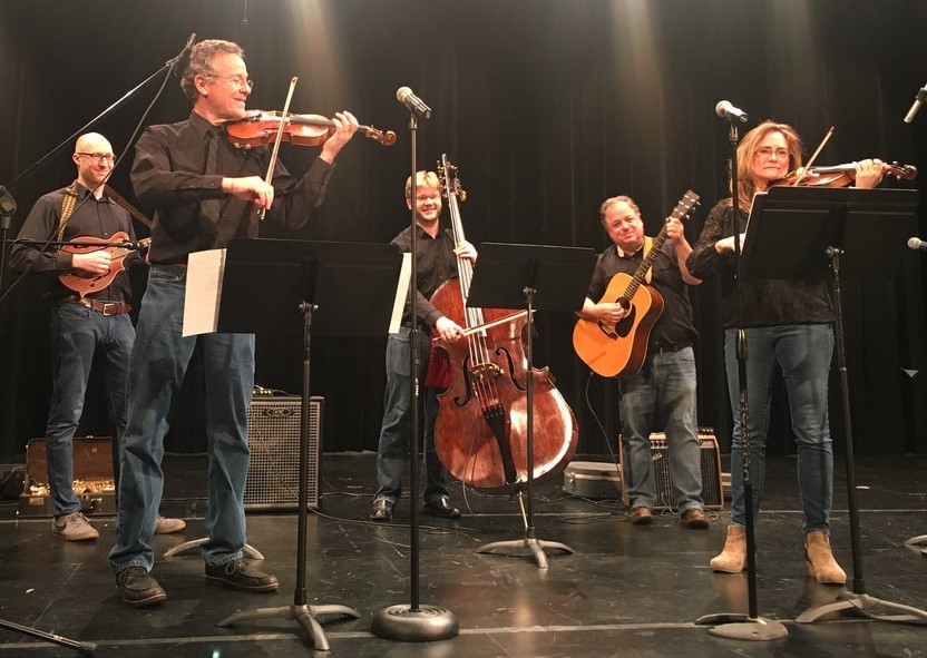 members of the Cleveland Bluegrass Orchestra playing instruments [Cleveland Bluegrass Orchestra]