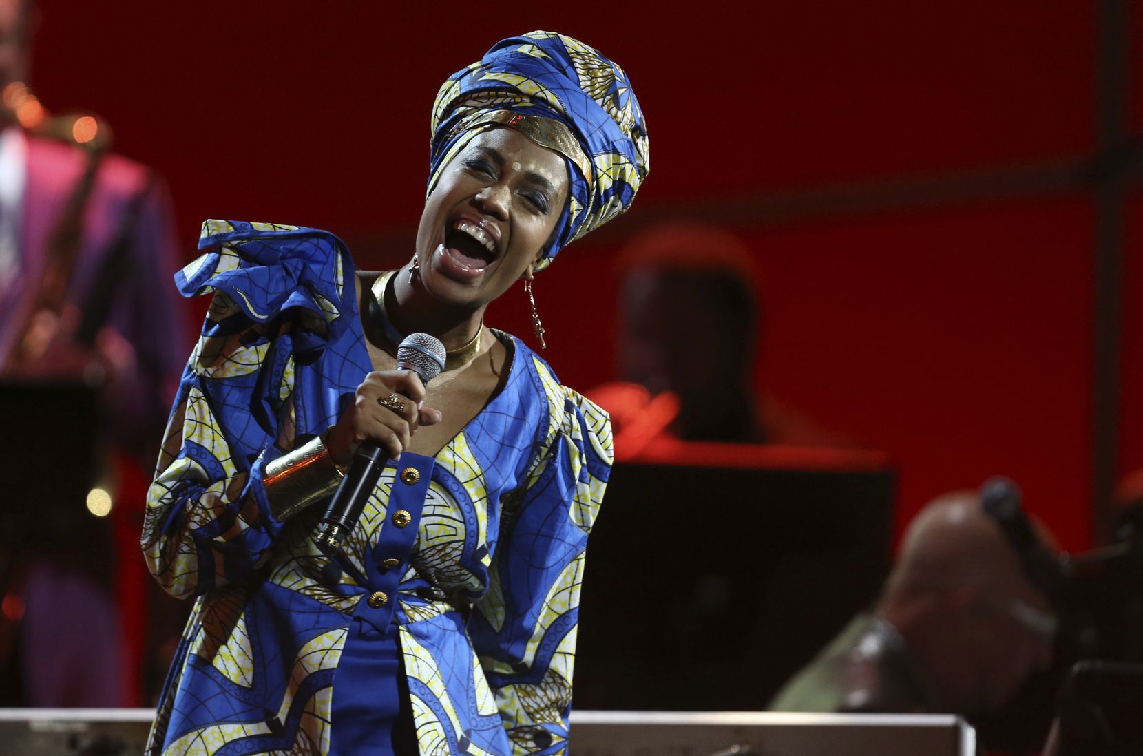 Jazzmeia Horn performs at the 60th annual Grammy Awards at Madison Square Garden on Sunday, Jan. 28, 2018, in New York.