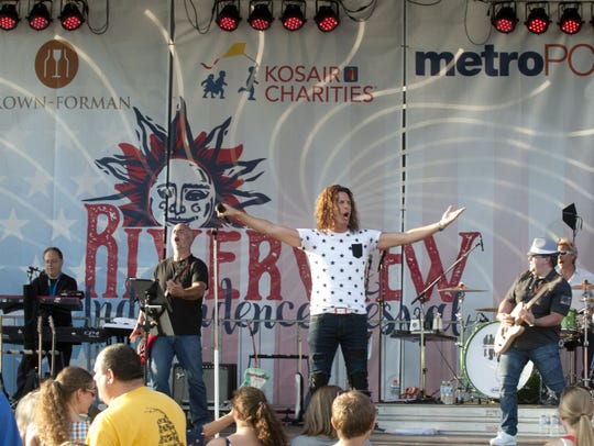 The Louisville Crashers perform at the Riverview Park Independence Festival. 01 July 2017