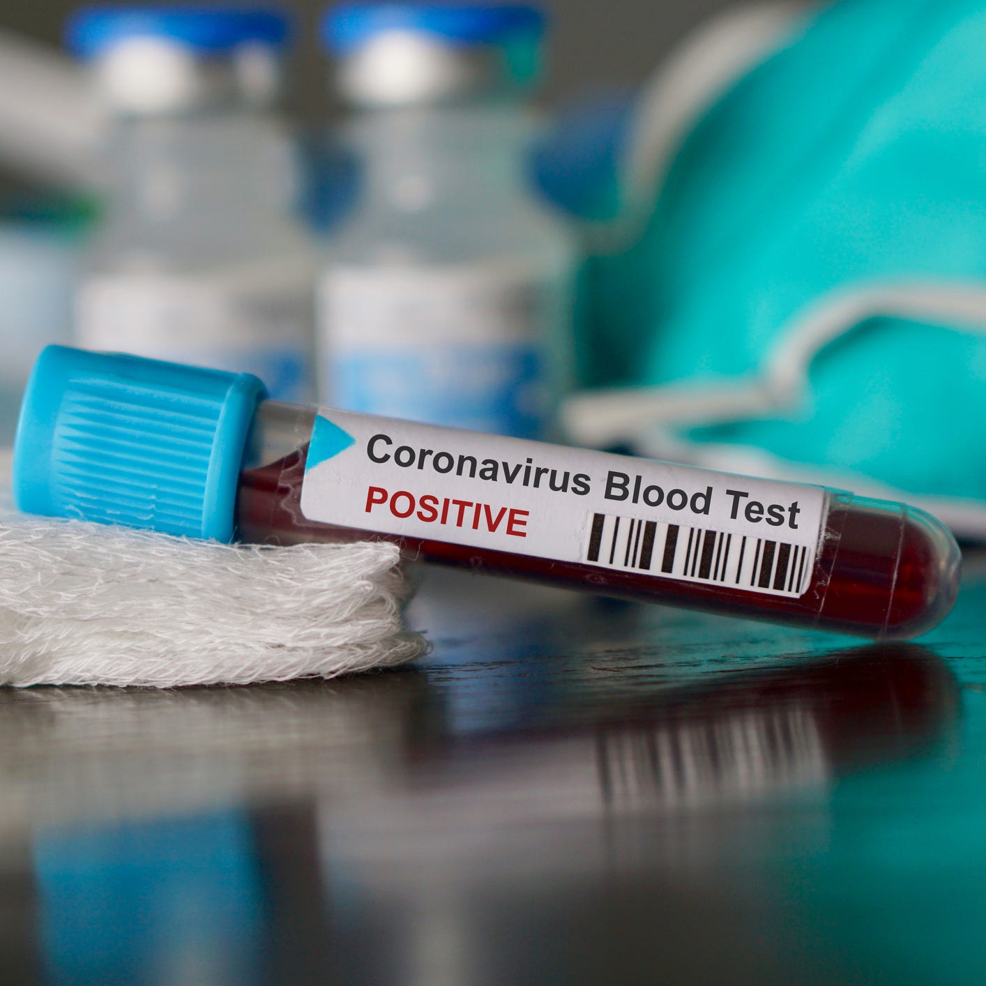 Positive blood test result for coronavirus.