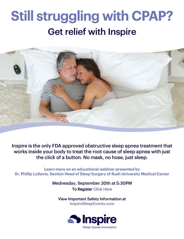 Still struggling with CPAP? Get relief with Inspire Therapy
