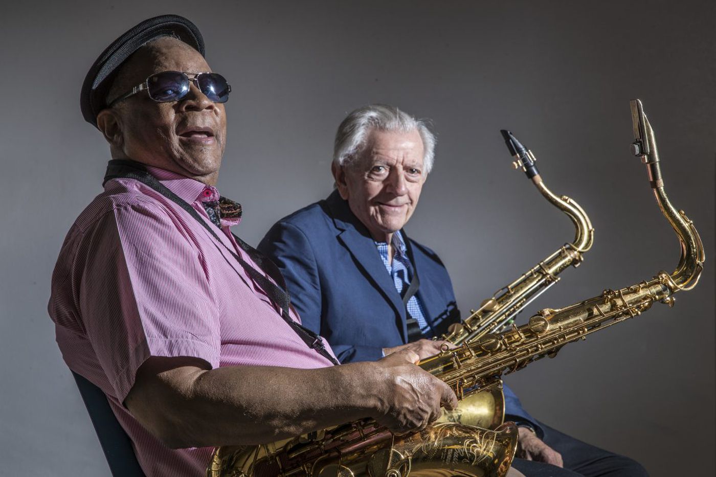 Late local legendary tenorman Bootsie Barnes (left) will be paid tribute by friend Larry McKenna at Chris’ Jazz Café, with the John Swana Quartet.